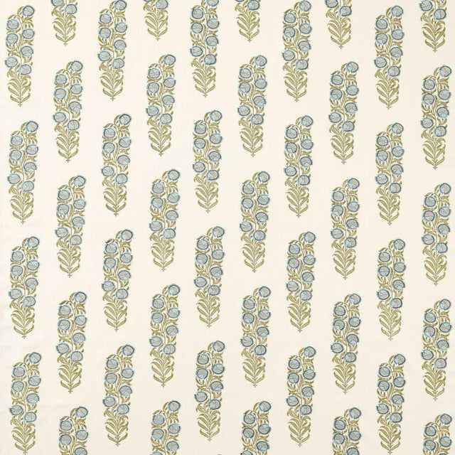 Zoffany Sanganeri Block Print Tempest/Olive Fabric