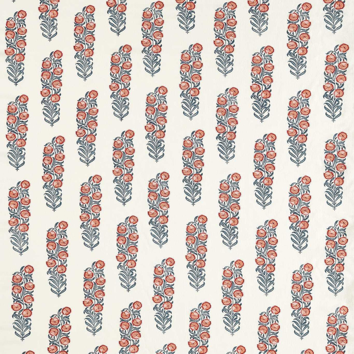 Zoffany Sanganeri Block Print Indigo/Madder Fabric