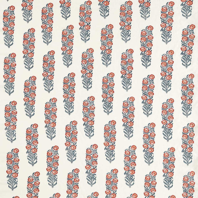 Zoffany Sanganeri Block Print Indigo/Madder Fabric
