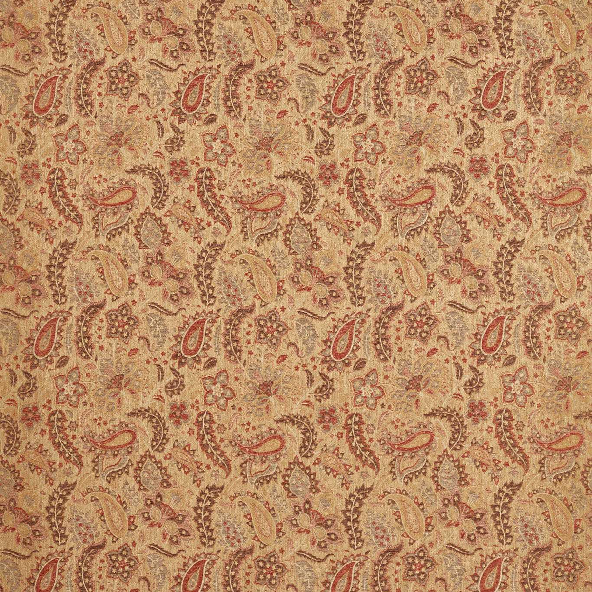 Zoffany Caserta Paisley Antique Gold Fabric