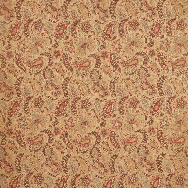 Zoffany Caserta Paisley Antique Gold Fabric