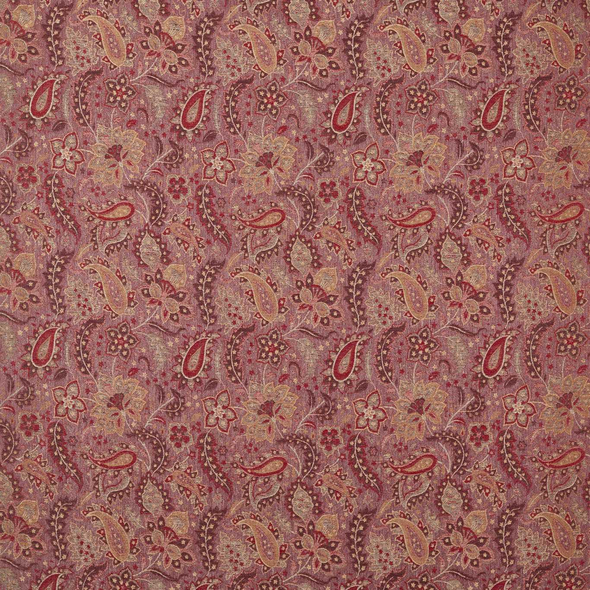 Zoffany Caserta Paisley Pale Ruby Fabric