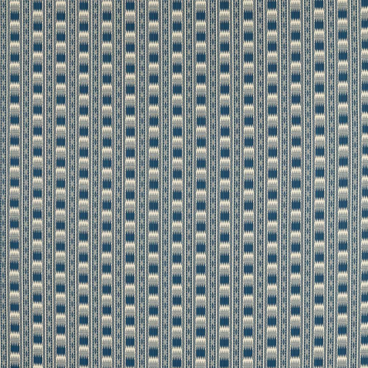 Zoffany Kasuri Stripe Mazarine Blue Fabric