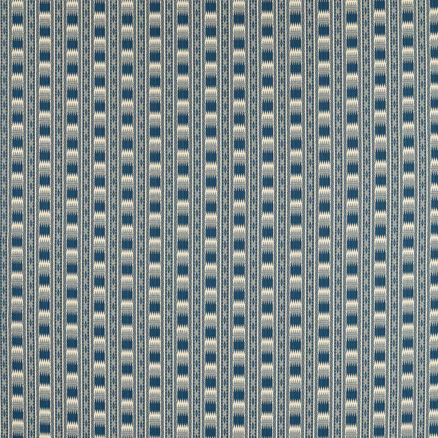 Zoffany Kasuri Stripe Mazarine Blue Fabric
