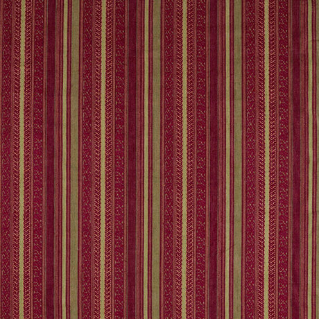 Zoffany Andean Stripe Cochineal/Sage Fabric