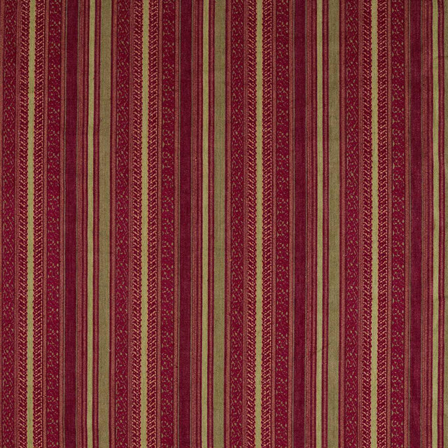 Zoffany Andean Stripe Cochineal/Sage Fabric