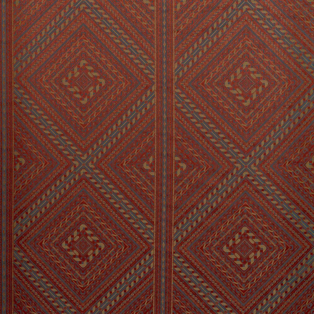 Zoffany Marquetry Trellis Venetian Red Fabric