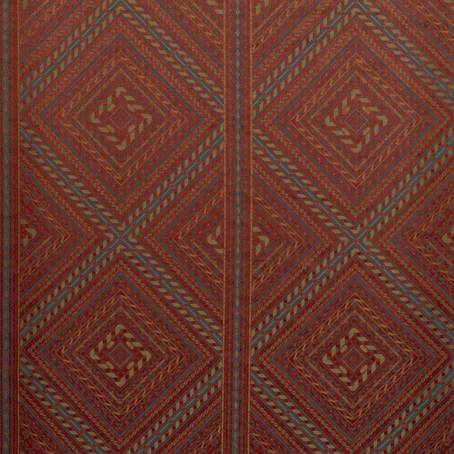 Zoffany Marquetry Trellis Venetian Red Fabric