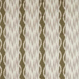 Zoffany Embroidered Ikat Stripe Green Stone Fabric