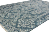 Bashian Artifact Hand Knotted 100% Wool Azure 2.5' x 8' Area Rug