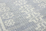 Bashian Artifact Hand Knotted 100% Wool Lt.Blue 2.5' x 8' Area Rug
