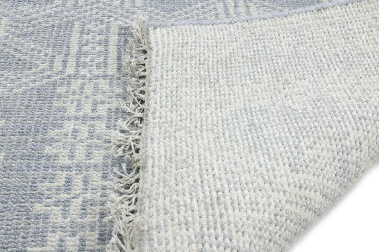 Bashian Artifact Hand Knotted 100% Wool Lt.Blue 2.5' x 8' Area Rug