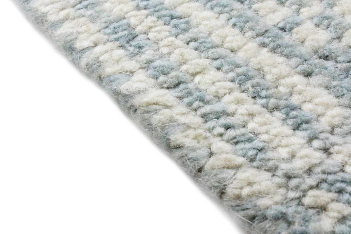 Bashian Artifact Hand Knotted 100% Wool Lt.Blue 2.5' x 8' Area Rug