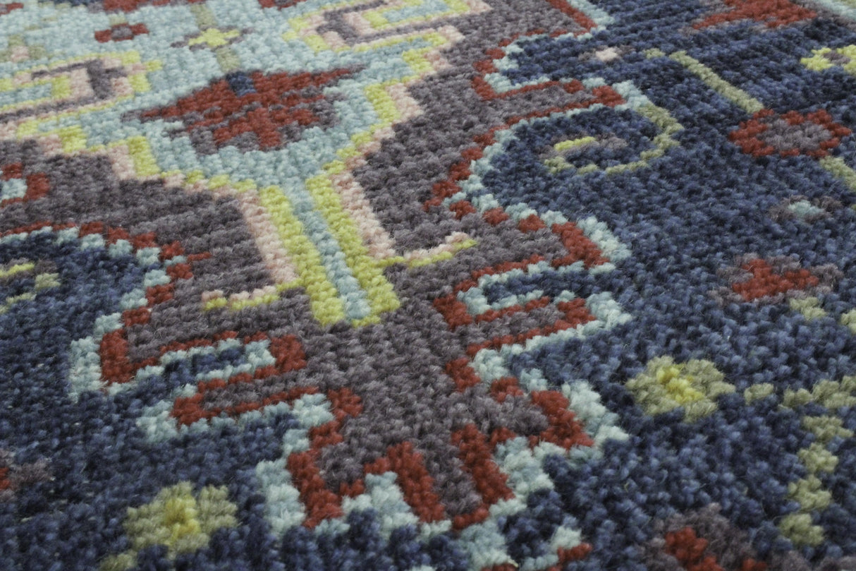 Bashian Artifact Hand Knotted 100% Wool Lilac 2.5' x 8' Area Rug