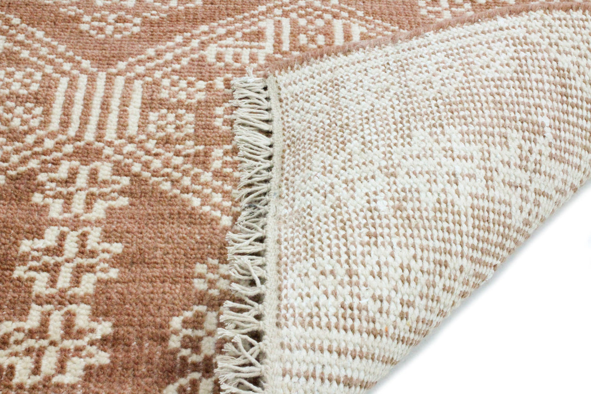 Bashian Artifact Hand Knotted 100% Wool Rust 2.5' x 8' Area Rug