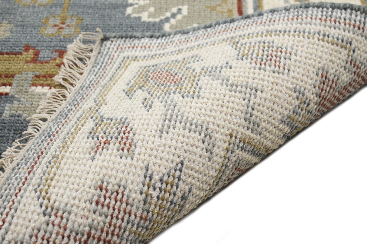 Bashian Artifact Hand Knotted 100% Wool Slate 2.5' x 8' Area Rug