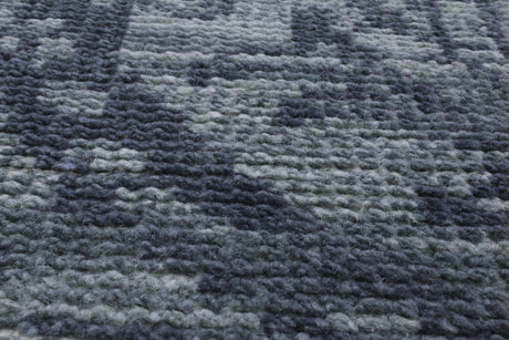 Bashian Artifact Hand Knotted 100% Wool Teal 2.5' x 8' Area Rug