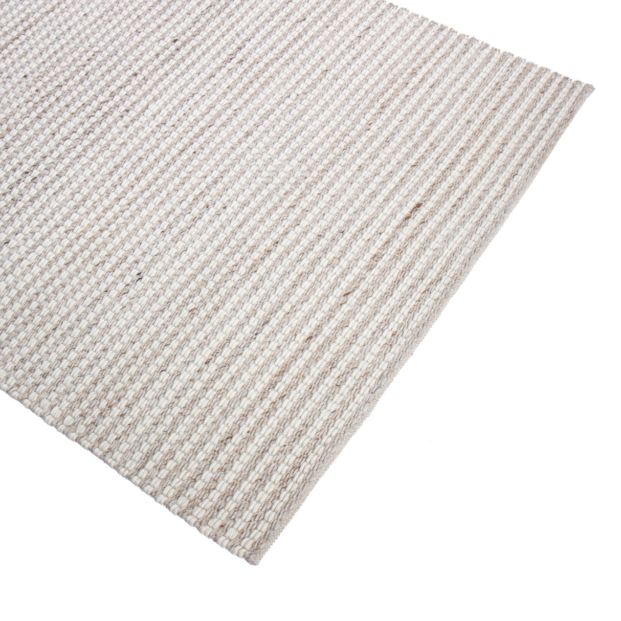Bashian Anguilla Hand Woven Pet Yarn And Nz Wool Beige 2.5' x 8' Area Rug