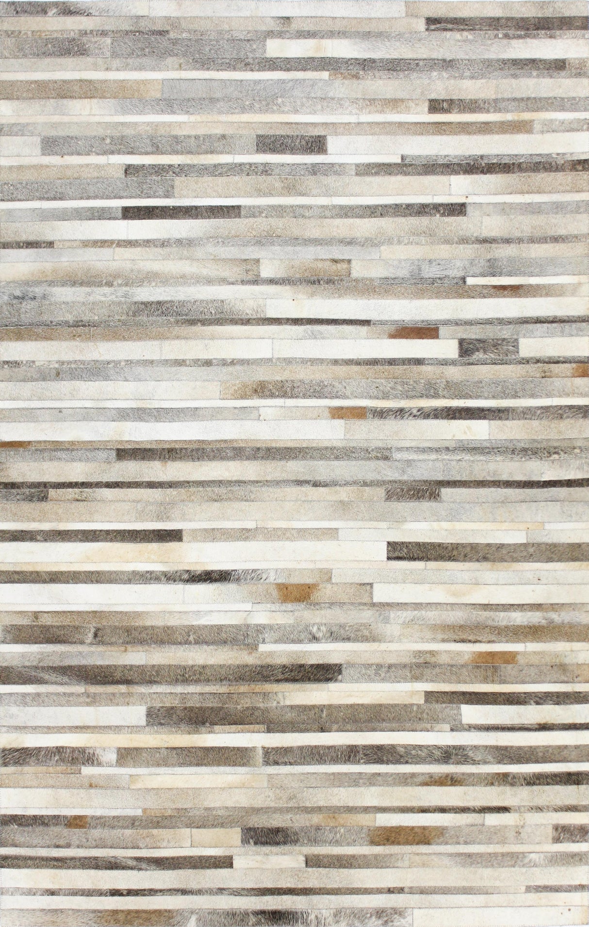 Bashian Santa Fe Hand Stitched Leather Grey 9' x 12' Area Rug