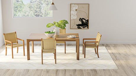 Bashian Santa Fe Hand Stitched Leather White 2.5' x 8' Area Rug