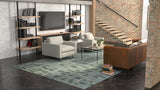 Bashian Larchmont Hand Tufted Wool And Viscose Aqua 2.5' x 8' Area Rug