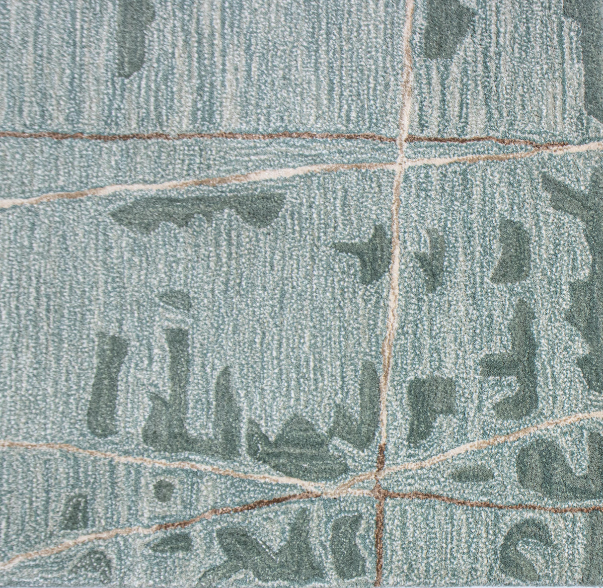 Bashian Larchmont Hand Tufted Wool And Viscose Aqua 2.5' x 8' Area Rug