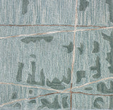 Bashian Larchmont Hand Tufted Wool And Viscose Aqua 2.5' x 8' Area Rug