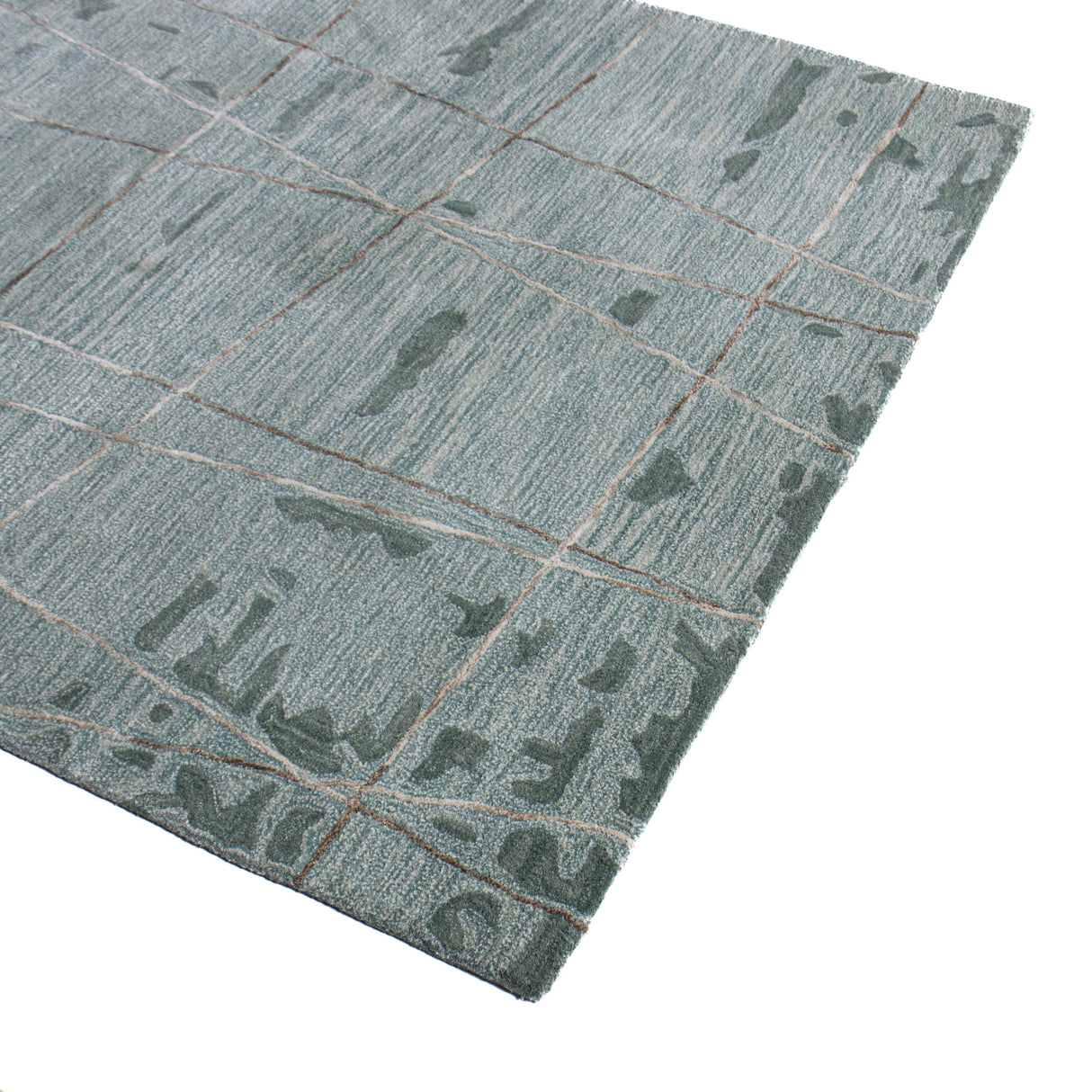 Bashian Larchmont Hand Tufted Wool And Viscose Aqua 2.5' x 8' Area Rug