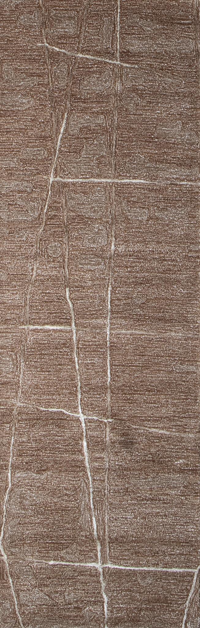 Bashian Larchmont Hand Tufted Wool And Viscose Cinnamon 2.5' x 8' Area Rug