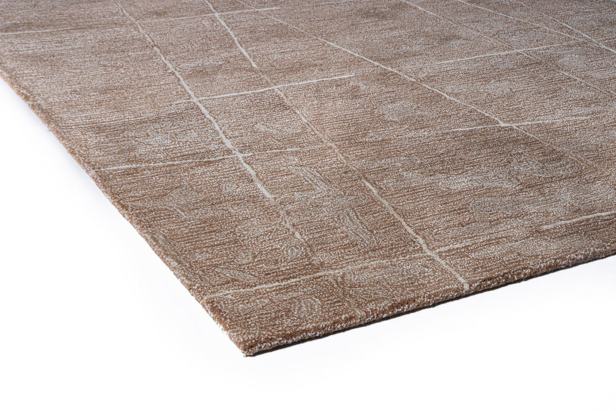 Bashian Larchmont Hand Tufted Wool And Viscose Cinnamon 2.5' x 8' Area Rug