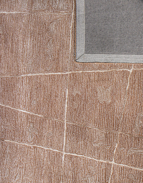 Bashian Larchmont Hand Tufted Wool And Viscose Cinnamon 2.5' x 8' Area Rug