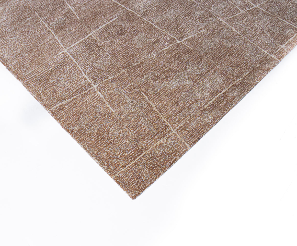 Bashian Larchmont Hand Tufted Wool And Viscose Cinnamon 2.5' x 8' Area Rug