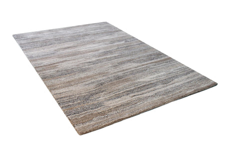 Bashian Larchmont Hand Tufted Wool And Viscose Stone 2.5' x 8' Area Rug