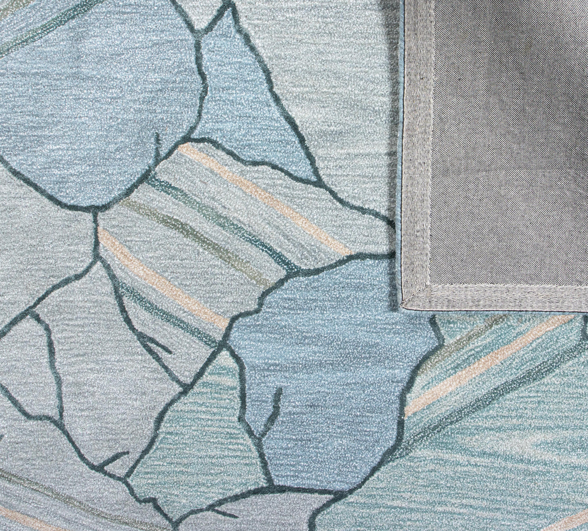 Bashian Larchmont Hand Tufted Wool And Viscose Teal 2.5' x 8' Area Rug