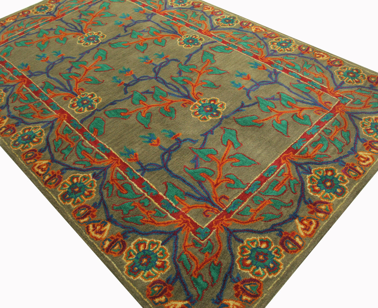 Bashian Wilshire Hand Tufted 100% Wool Taupe 3.75' x 5.75' Area Rug