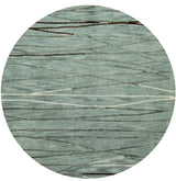 Bashian Greenwich Hand Tufted Wool And Viscose Aqua 6' x 6' Area Rug