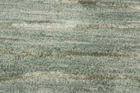 Bashian Greenwich Hand Tufted Wool And Viscose Aqua 6' x 6' Area Rug