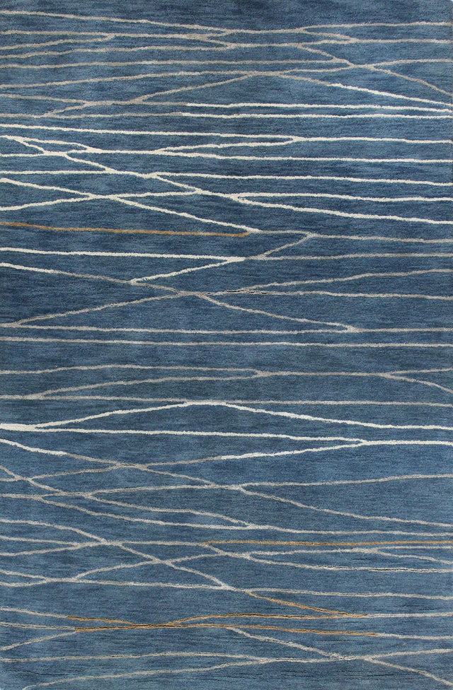 Bashian Greenwich Hand Tufted Wool And Viscose Azure 3.75' x 5.75' Area Rug