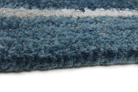 Bashian Greenwich Hand Tufted Wool And Viscose Azure 3.75' x 5.75' Area Rug