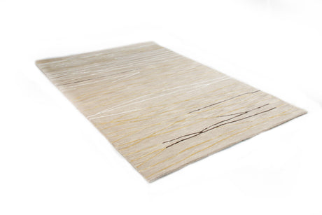 Bashian Greenwich Hand Tufted Wool And Viscose Beige 2.5' x 8' Area Rug