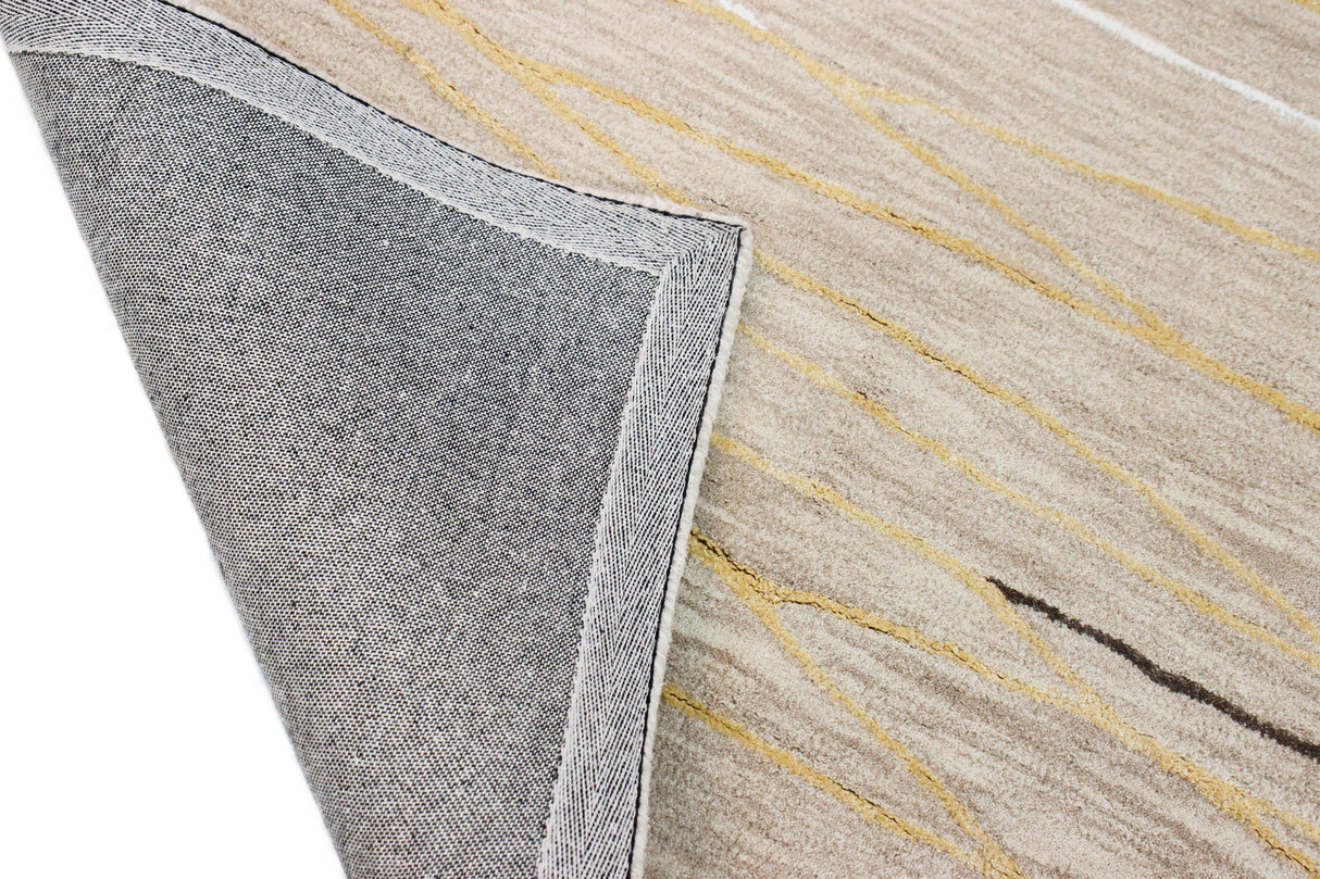 Bashian Greenwich Hand Tufted Wool And Viscose Beige 2.5' x 8' Area Rug