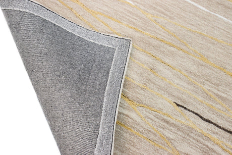 Bashian Greenwich Hand Tufted Wool And Viscose Beige 2.5' x 8' Area Rug