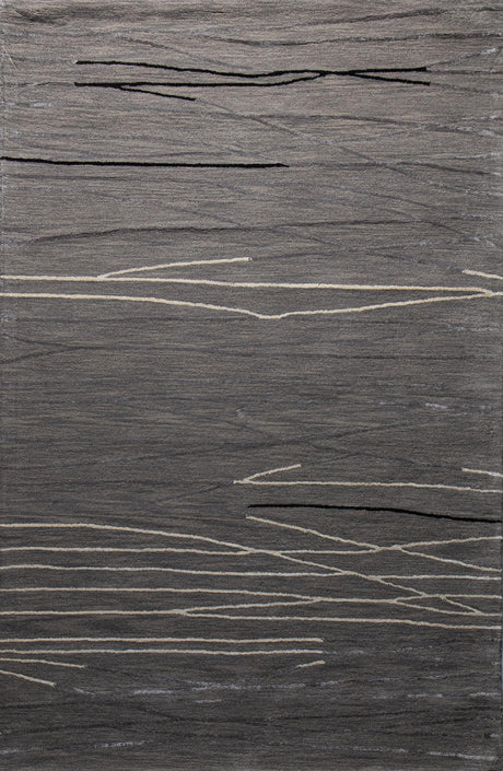 Bashian Greenwich Hand Tufted Wool And Viscose Grey 1.5' x 1.5' Area Rug