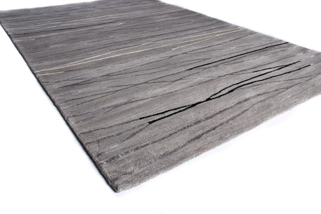 Bashian Greenwich Hand Tufted Wool And Viscose Grey 1.5' x 1.5' Area Rug