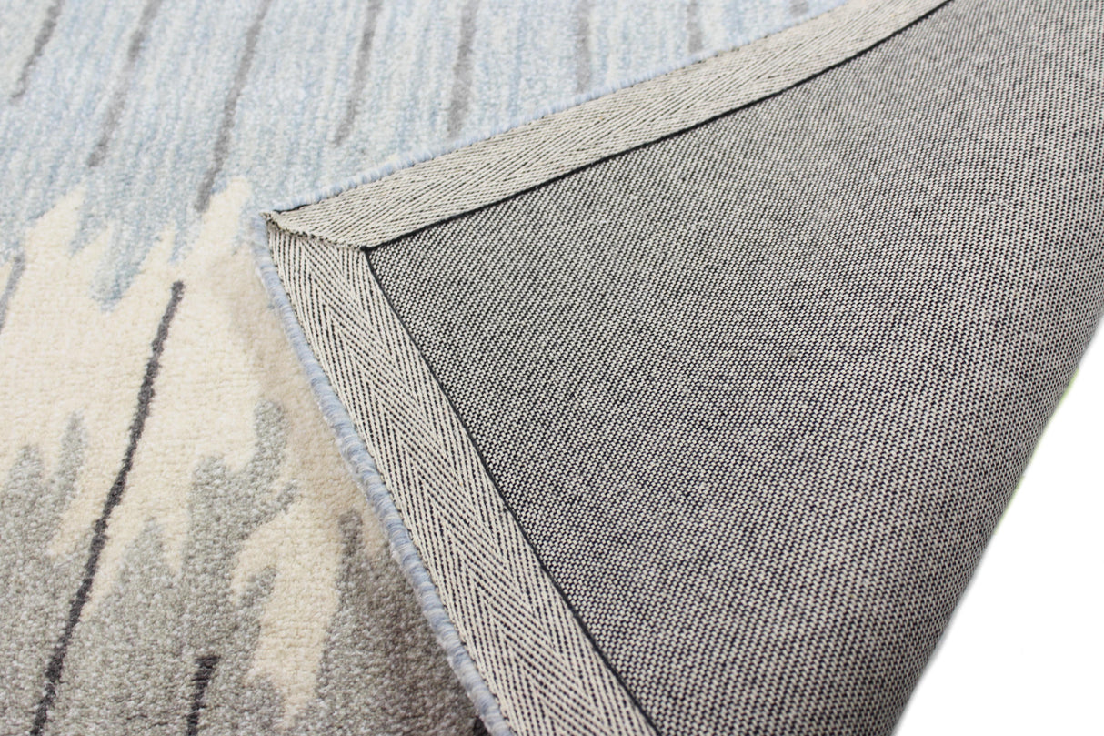 Bashian Greenwich Hand Tufted Wool And Viscose Gy/Blue 1.5' x 1.5' Area Rug