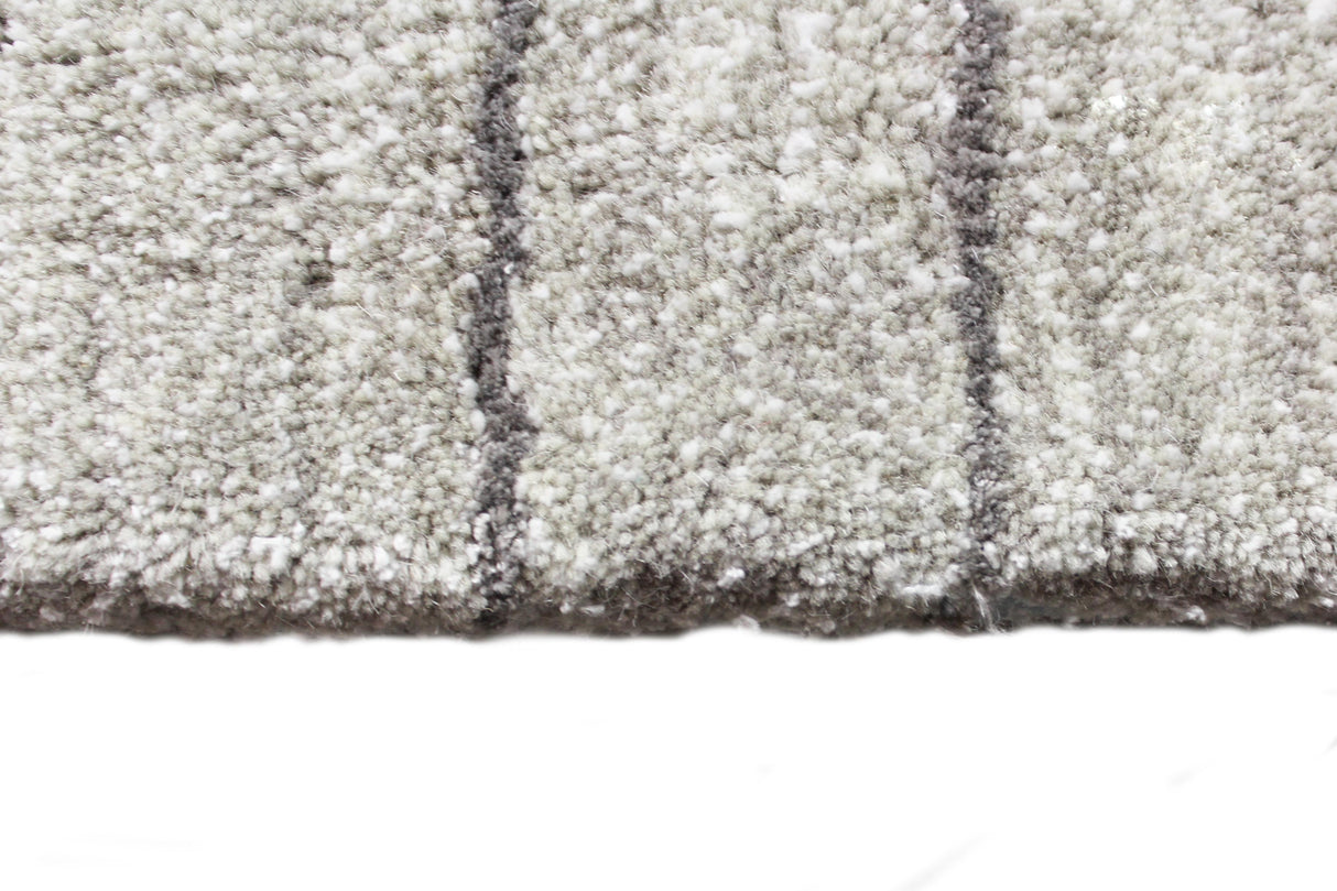 Bashian Greenwich Hand Tufted Wool And Viscose Gy/Blue 1.5' x 1.5' Area Rug