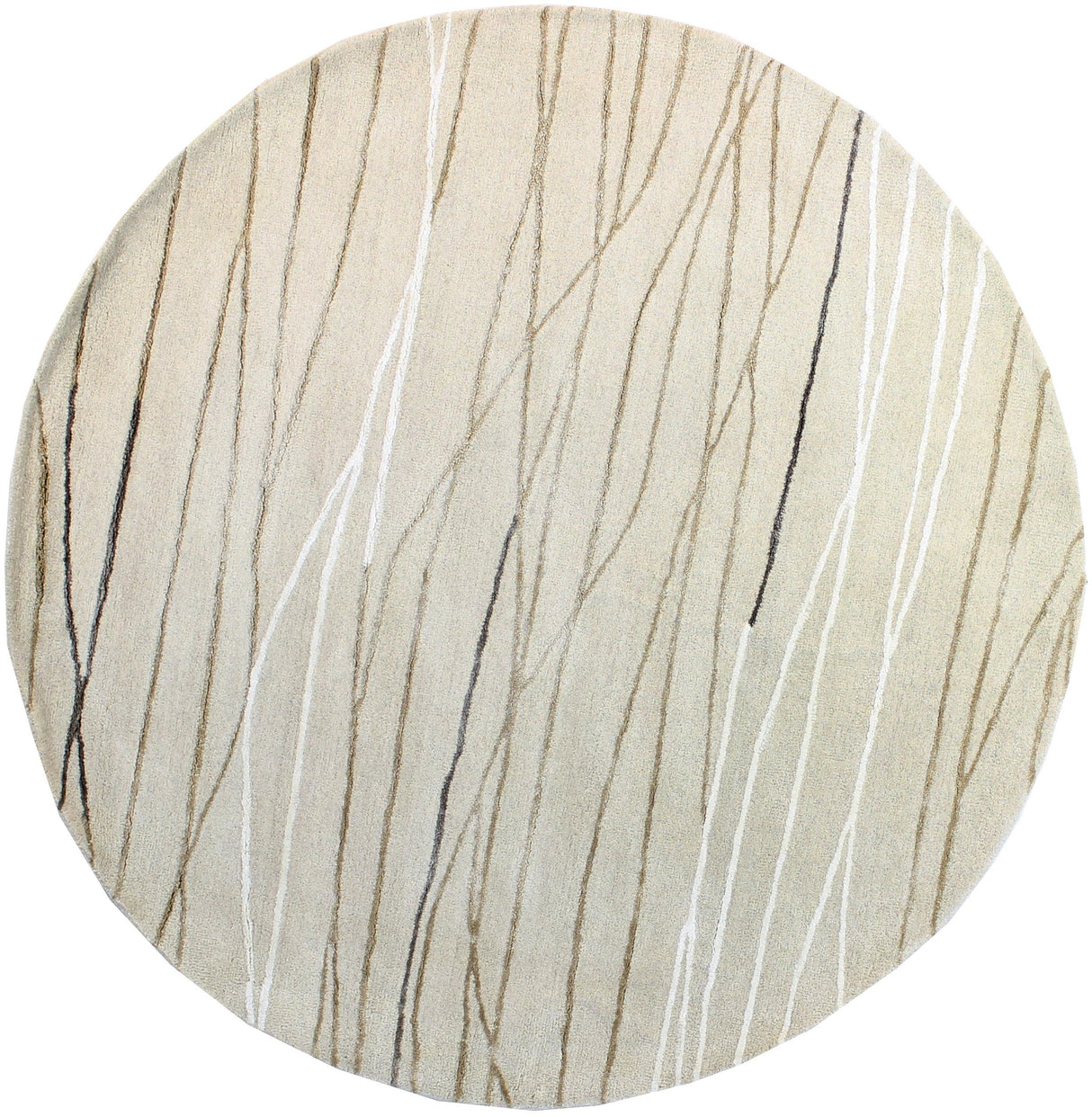 Bashian Greenwich Hand Tufted Wool And Viscose Ivory 8' x 8' Area Rug