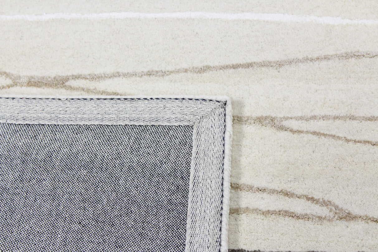 Bashian Greenwich Hand Tufted Wool And Viscose Ivory 8' x 8' Area Rug