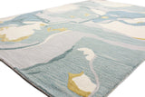 Bashian Greenwich Hand Tufted Wool And Viscose Iv/Aqua 5.5' x 8.5' Area Rug