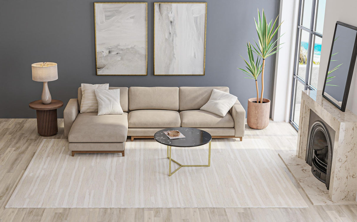 Bashian Greenwich Hand Tufted Wool And Viscose Iv/Beige 5.5' x 8.5' Area Rug